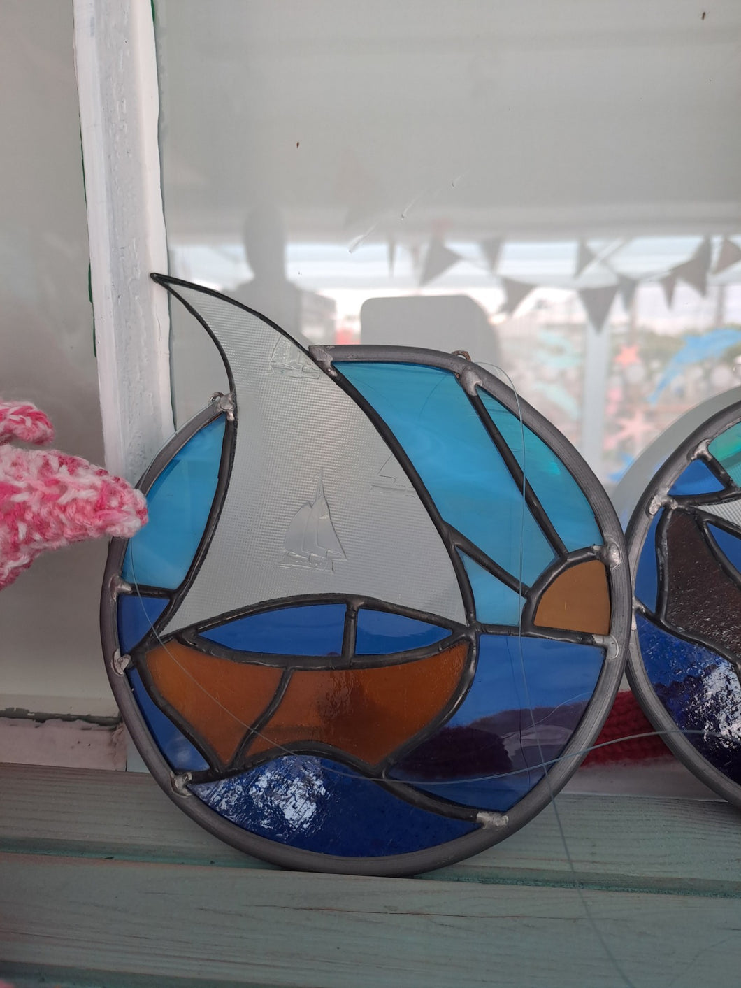Sailing Ship Glass Ornament